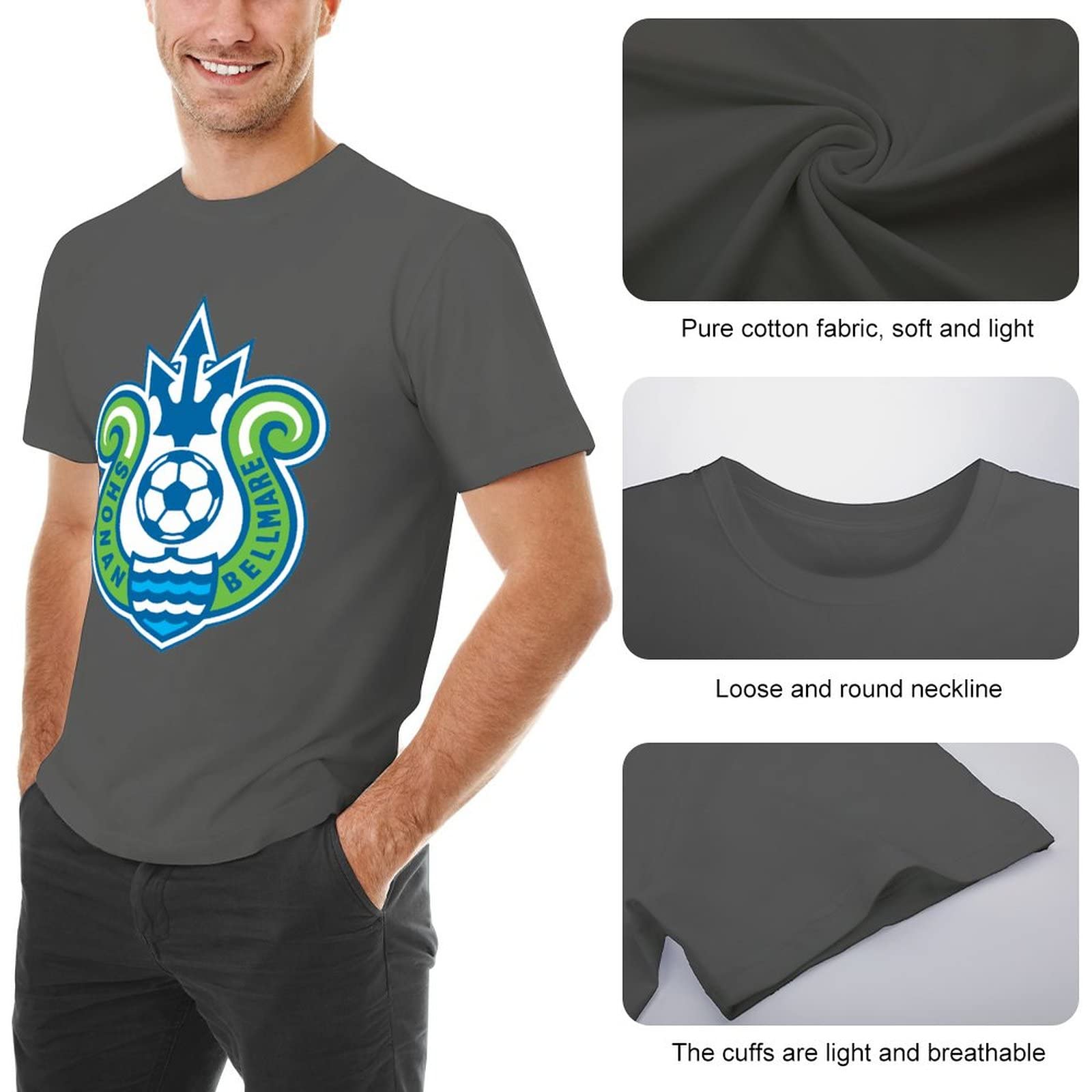Amazon.co.jp: 湘南ベルマーレ 半袖Tシャツ 綿100% 柔らかい肌触り